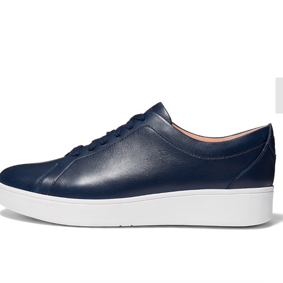FITFLOP Rally Sneakers Midnight Navy Leather Size 10 - Picture 2 of 10